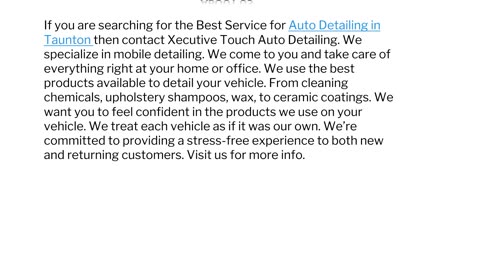 Xecutive Touch Auto Detailing