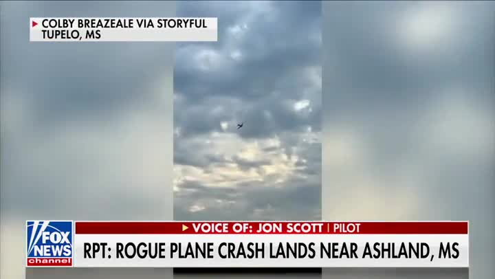 Rogue Plane Crash Lands Near Ashland, Mississippi; Pilot in Custody