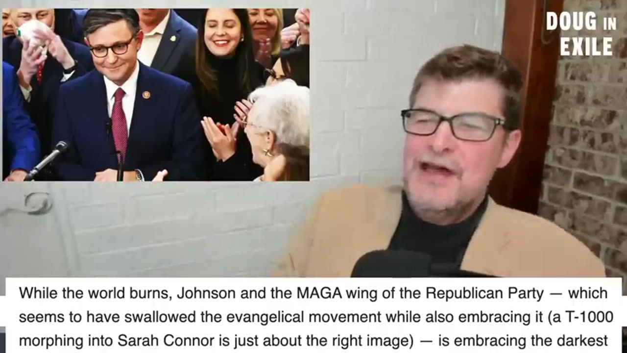 Doug In Exile-House Speaker Mike Johnson Makes Lefties Lose It - Democrats In Hysterics