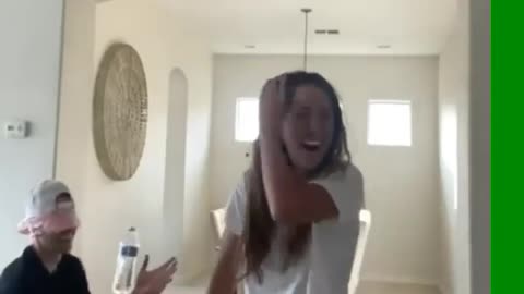 If you had to guess, was she trying to hit him hard with the bottle?😂