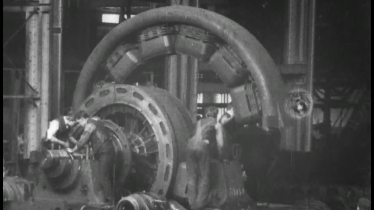 Assembling A Generator, Westinghouse Works (1904 Original Black & White Film)