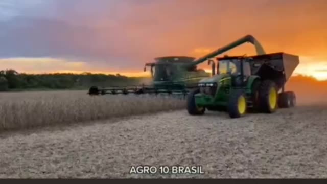 Brazilian agriculture with beautiful sunset🇺🇸🇧🇷