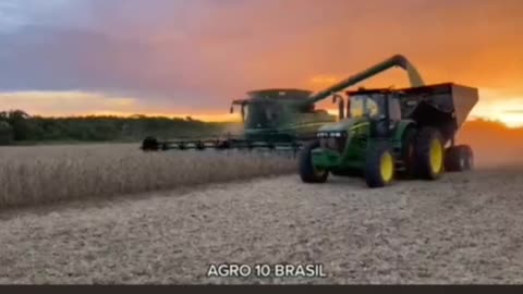 Brazilian agriculture with beautiful sunset🇺🇸🇧🇷