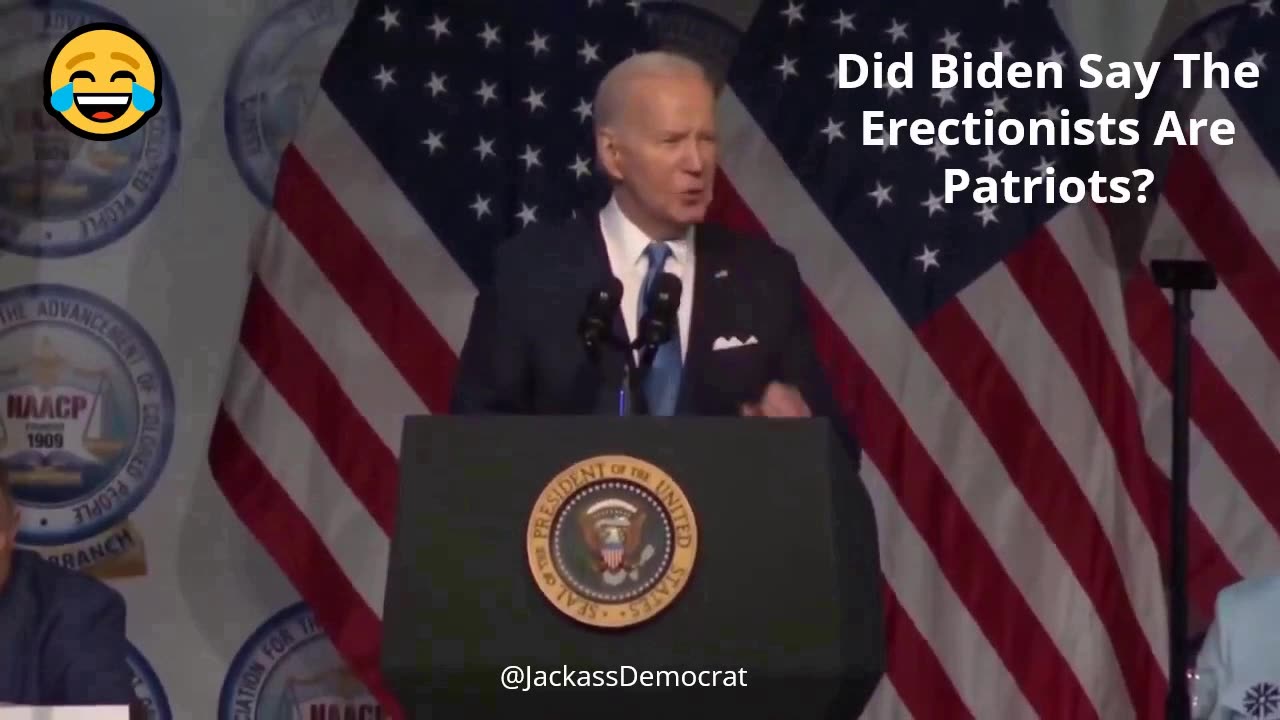 Joe Biden calls Erectionists Patriots 😂