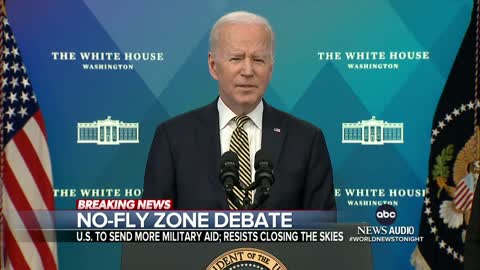 Biden, NATO says 'no-fly' zone in Ukraine is not an option