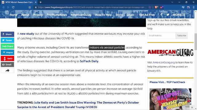 research shows too much exercise give you covid