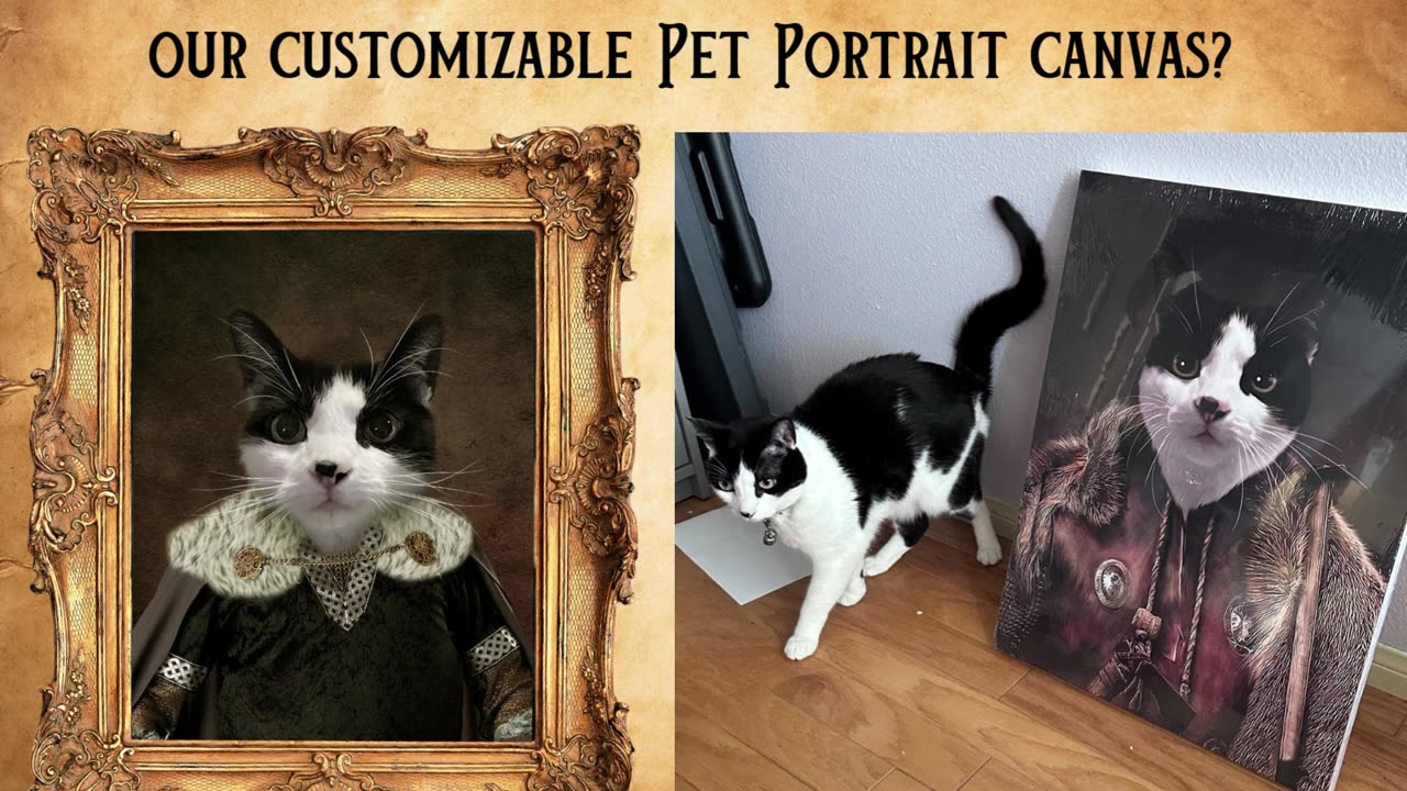 A Customizable Portrait Featuring Your Pets