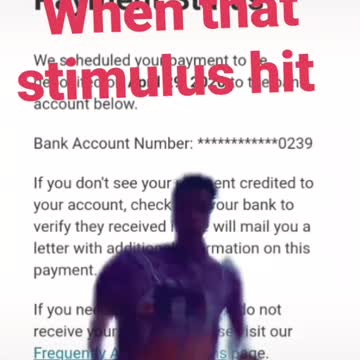 When that's stimulus check hit