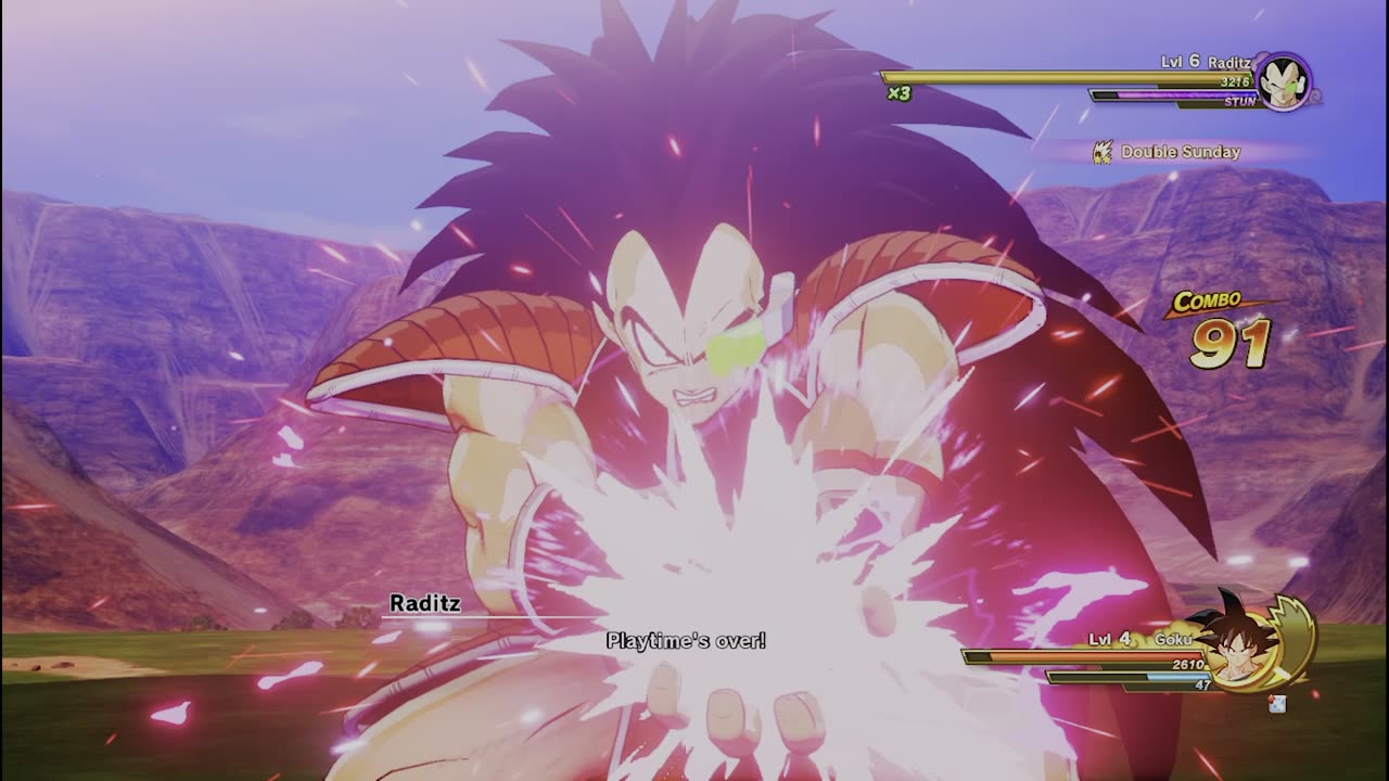 Raditz Launches An Assault - Dragon Ball Z