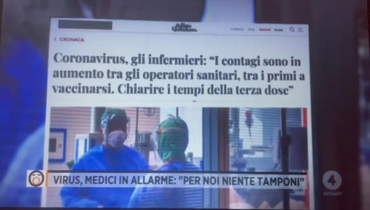 Giordano + 600% di contagi fra i medici