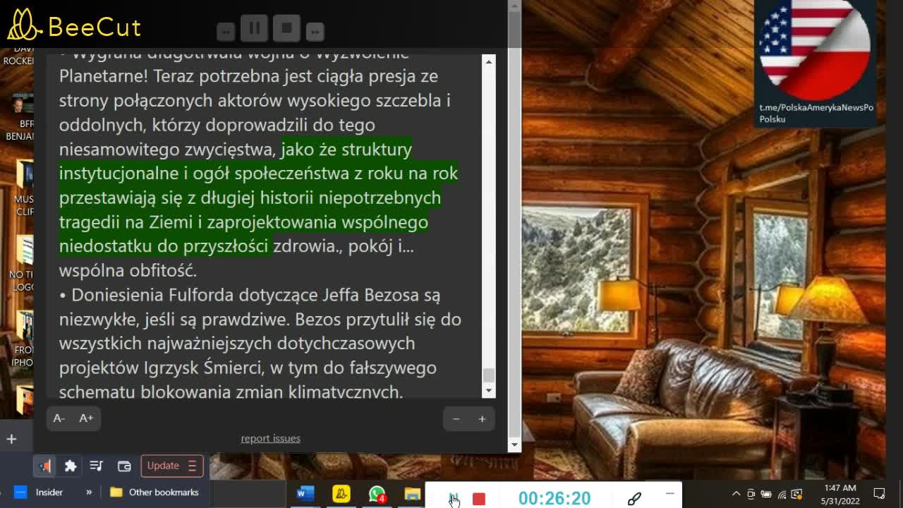 31 MAJA 2022❌PRZYWROCONA REPUBLIKA❌CODZIENNY RAPORT JUDY BYINGTON❌AUDIO👉❌26MIN PO POLSKU❌