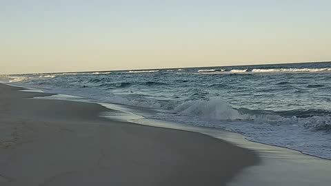 Watching the waves roll.