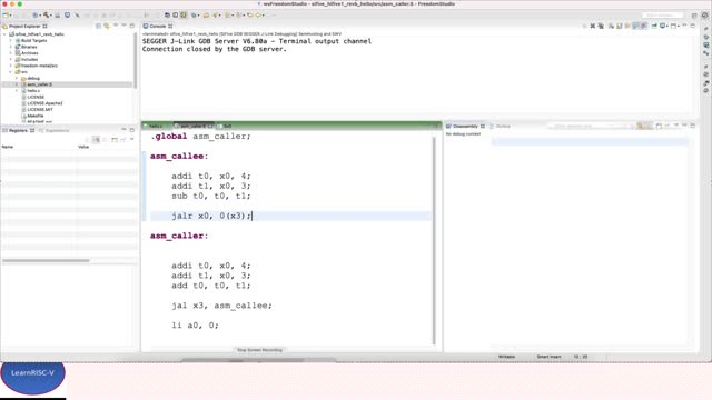 RISC-V Jump and Link Instructions