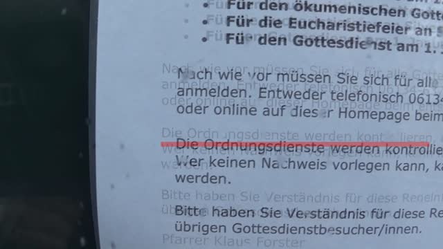 Gottesdienst nur unter 2-G Regeln (sonntags) und 3-G Regeln Teilnahme gestattet !