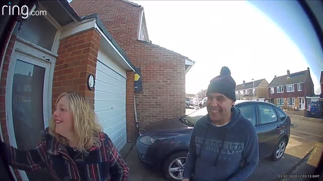 Parents Have Fun with New Doorbell