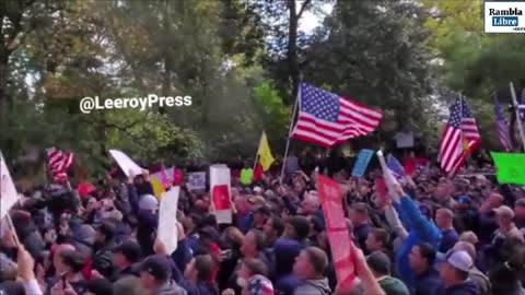 Manifestación en Central Park, New York, contra la timo vacunación obligatoria