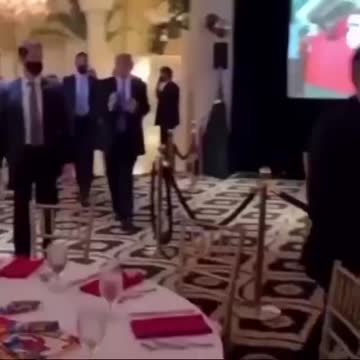President Trump’s grand entrance