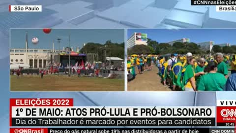 Pro-Bolsonaro demonstration in Rio de Janeiro and Brasilia on this 1st of May 2022