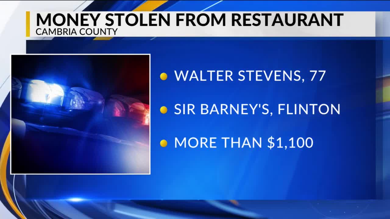 Cambria County restaurant thief caught on camera, state police report