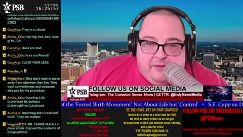 2022-06-27 15:00 EDT - The Common Sense Show: Guest Kari Donovan @3:30P ET with Derek & PATRIOTski