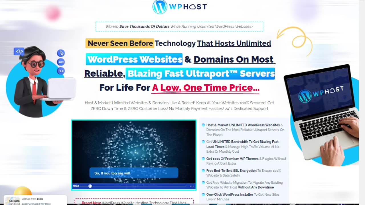 WP Host: Lifetime Unlimited WordPress Hosting