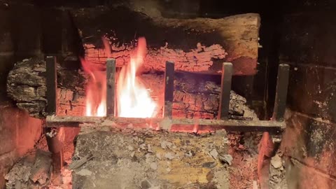 Fire Place Yule Log Burning Wood 60 minutes 1 hour Relaxing Videos Long (11-27-2020) (3) 4K