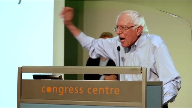 Bernie Sanders joins striking UK rail workers