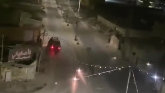 Israeli armored car attempts to run over Palestinian youths