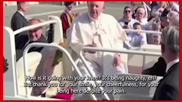 Pope jokes 'a little bit of tequila' will help leg again