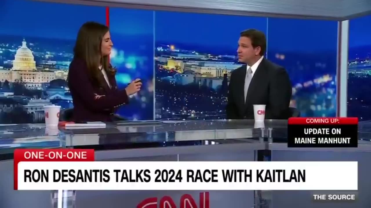 'That's not answering the question'- Collins presses DeSantis on Trump's character