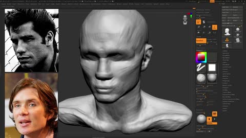 Computer made male bald head