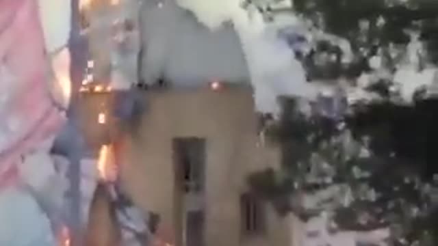 Protesters in Kerman, set fire to Soleimani's billboard