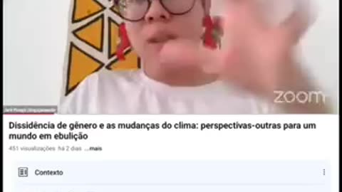 📂 ARQUIVO Henrique Soldani : intelectuais acadêmicas debateram sobre gênero e mudanças climáticas. O evento foi financiado por uma ONG estrangeira. Veja um trecho 👇e depois compare com uma sátira de uma personagem feminista criada em 2016 que a