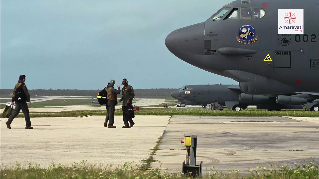 B-52H Stratofortress Takes Flight from Guam | Amaravati Today