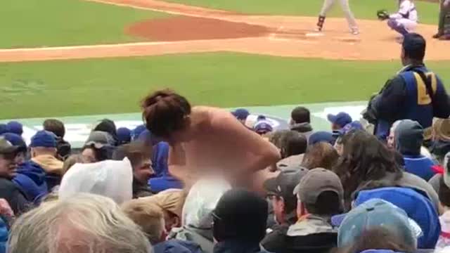 Drunk Lady Flashes Crowd at Cubs Game