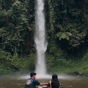 romantic at the waterfall
