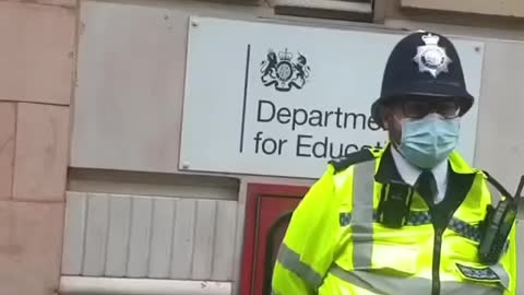 London Protest in front of department of education