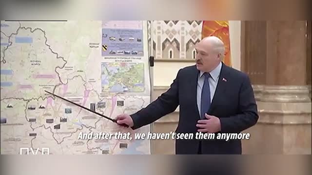 Belarus leader Lukashenko shows off map of Russia's 'special operation' in Ukraine