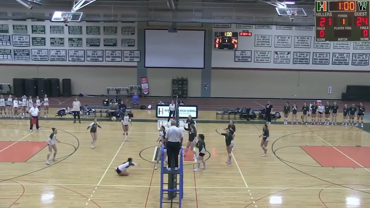 Highlights: 2024-25 Girls Volleyball D2 Round of 8, Hopkinton Hillers VS Westwood Wolverines