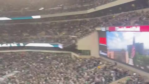 Crowd Joins Together At Eagles Game To BOO Jill Biden