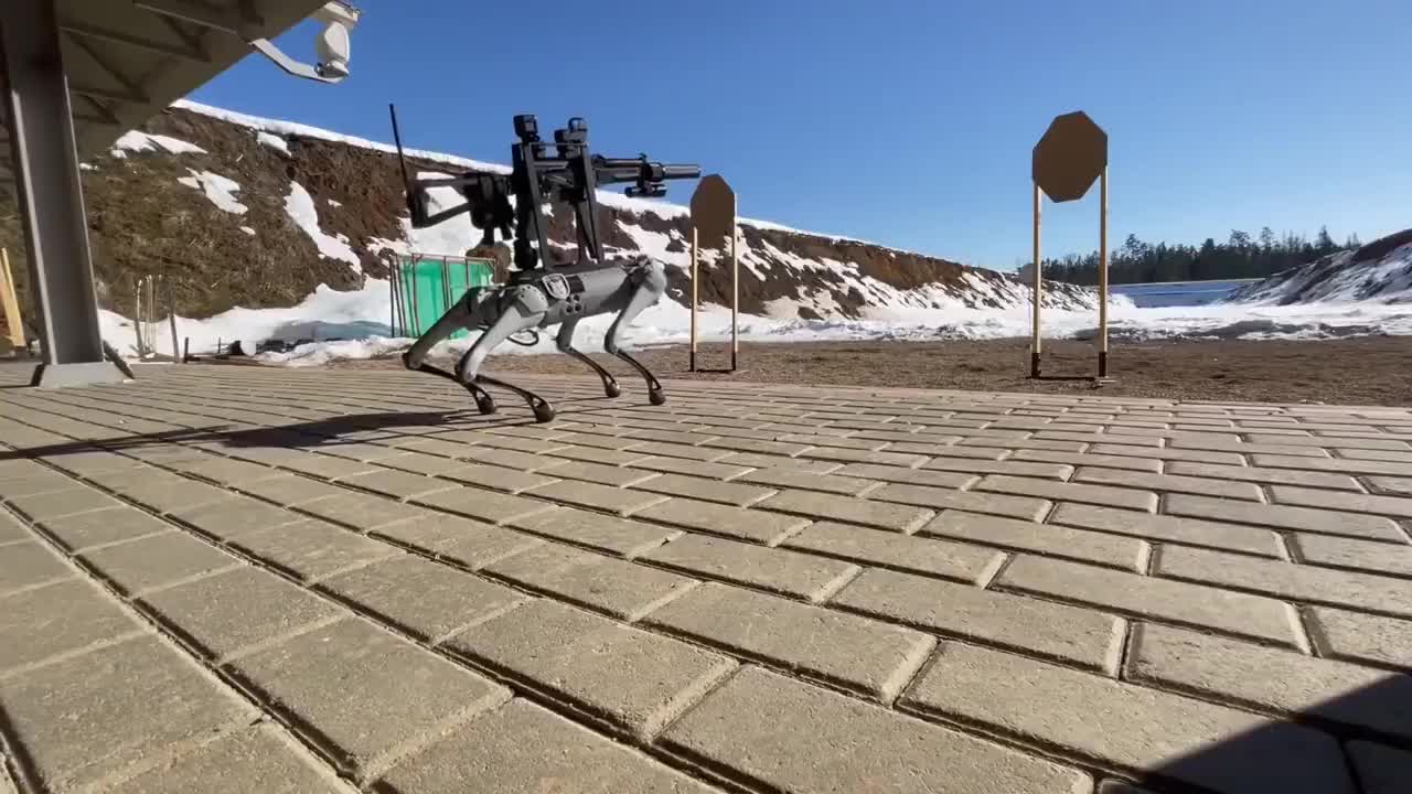 Boston Dynamics , Robots with Machineguns