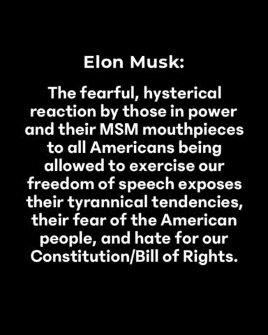 Elon Musk: The hysterical reaction by those in power exposes their fear of the American people