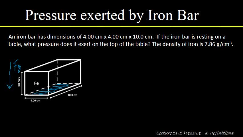 Gas Laws: Definition of Pressure