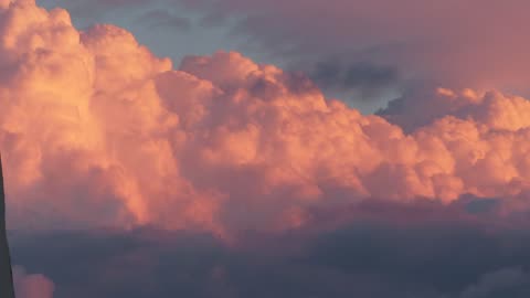 Fiery clouds over river Tejo, in Lisbon.