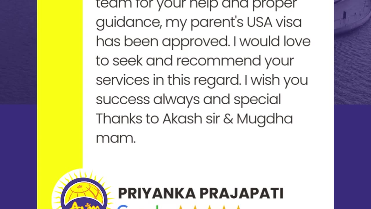 Another 5-Star Review | Thank you, Ms. Priyanka Prajapati, for this wonderful review | AUM Global