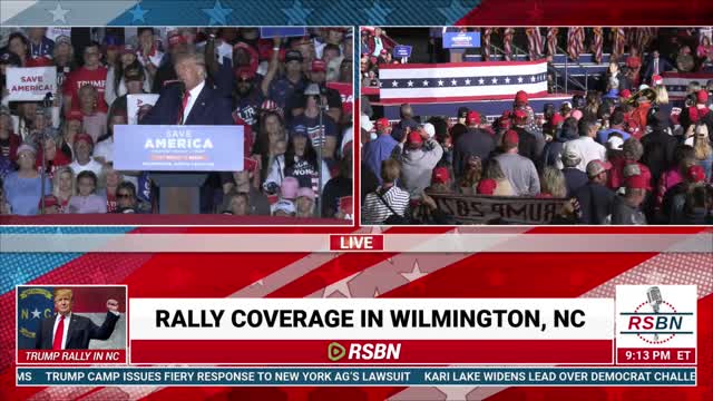 PRESIDENT DONALD TRUMP RALLY LIVE IN WILMINGTON, NC 9/23/22