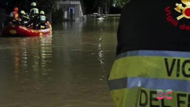 Floods in Italy kill 10; Survivors plucked from roofs, trees