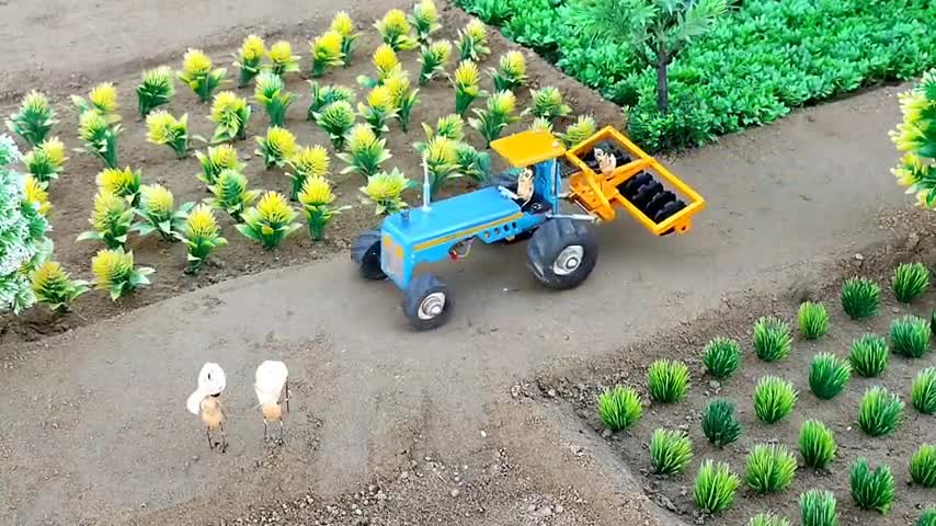 diy mini tractor disc harrow machine part 2 - disc plough mounted disc harrow - @kids Creative