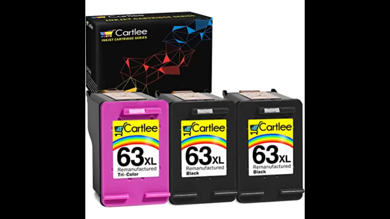 Review: Original HP 63 Black Ink Cartridge Works with HP DeskJet 1112, 2130, 3630 Series; HP...