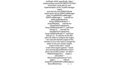 How can I disable Ktor client SSL verification